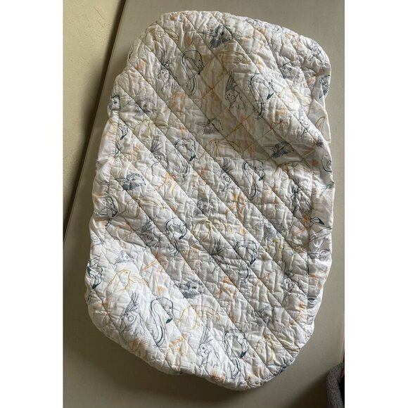 Goodall Institute x Crate&Kids Changing Pad Cover Sheet Birds Print Tropical Whi - Picture 5 of 6